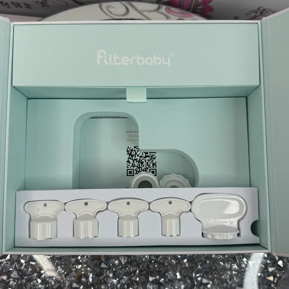 Filterbaby Skincare Product in Light Gray Box with pink filter skin filter